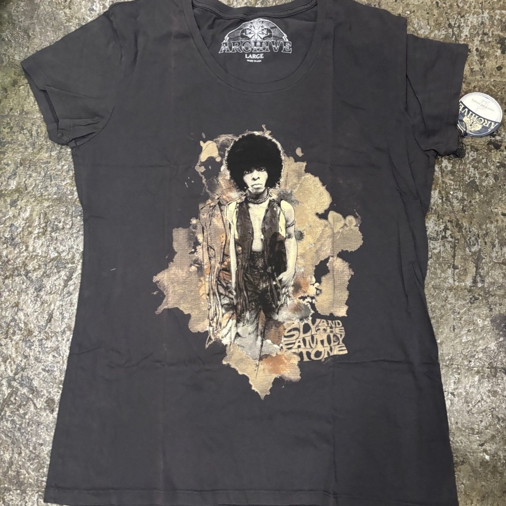 Sly and the Family Stone Black T-Shirt women’s medium